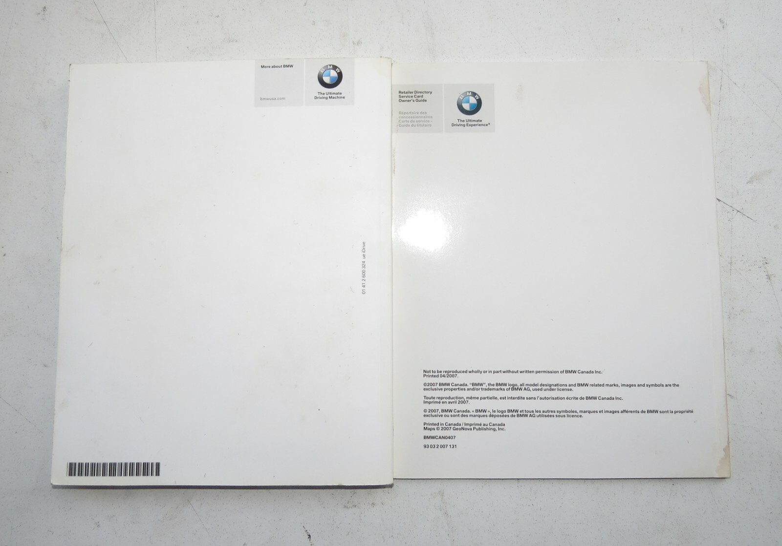 Bmw 328i 328xi 335i 335xi OEM Owner's Manual Book 01412600324 01-41-2-600-324 - Image 3