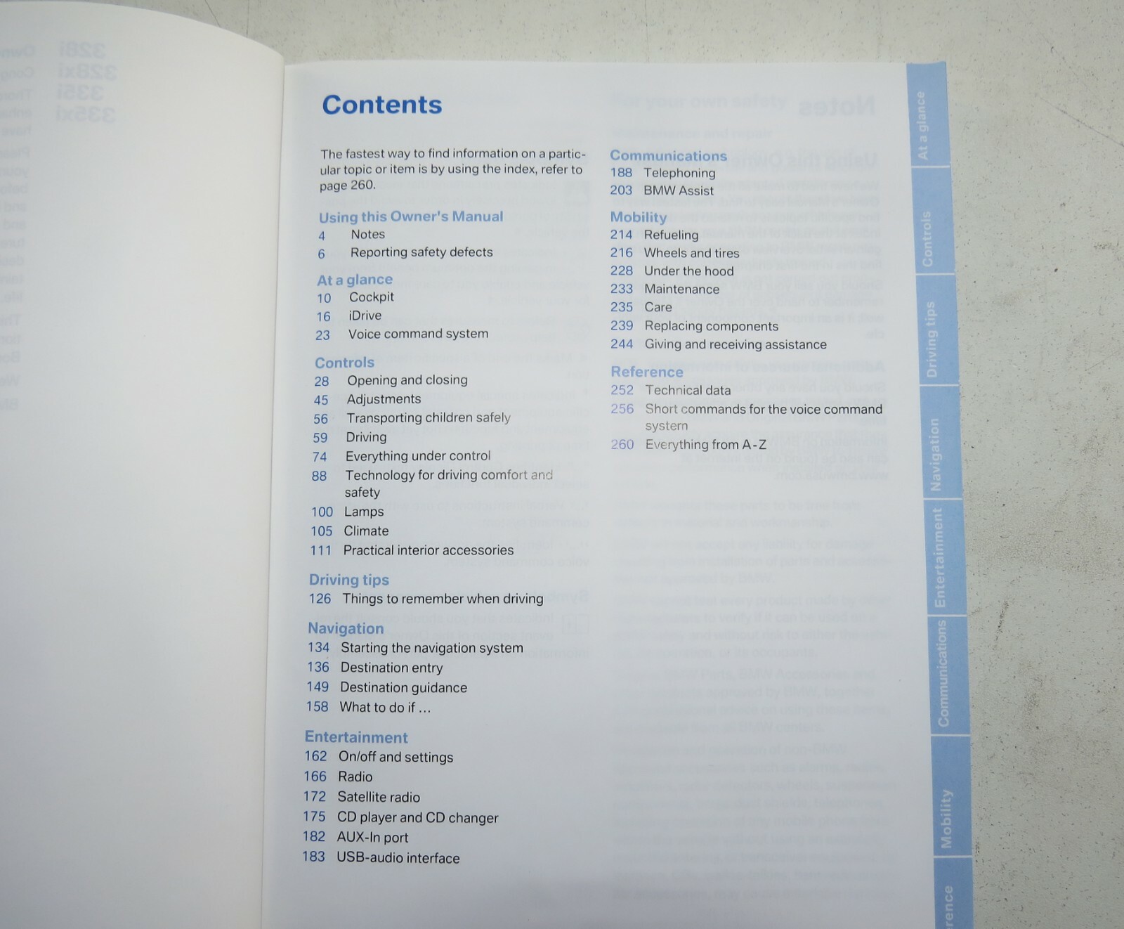Bmw 328i 328xi 335i 335xi OEM Owner's Manual Book 01412600324 01-41-2-600-324 - Image 5