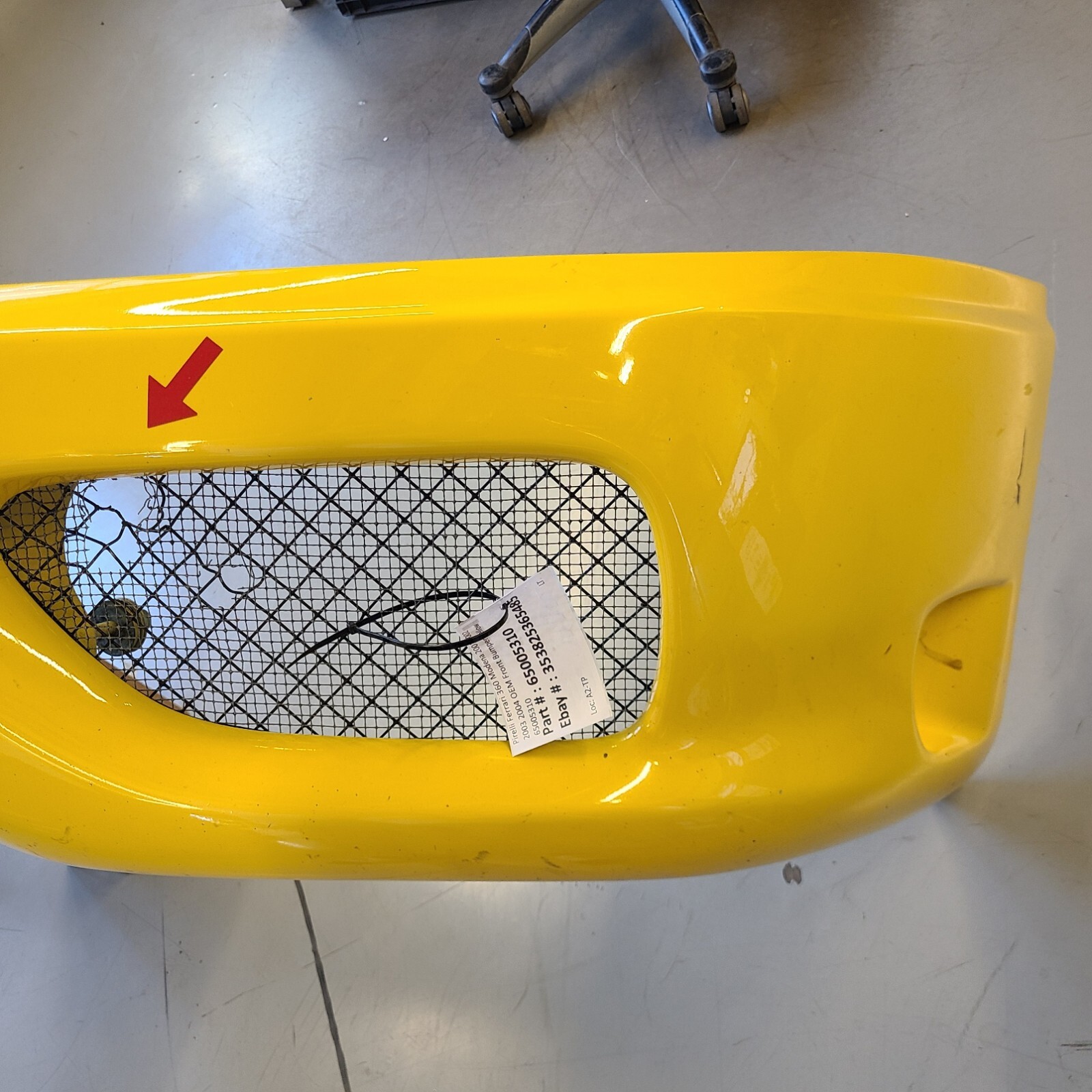 Pirelli Ferrari 360 Modena Spider 2001 2002 2003-2008 OEM Front Bumper Yellow – Image 2