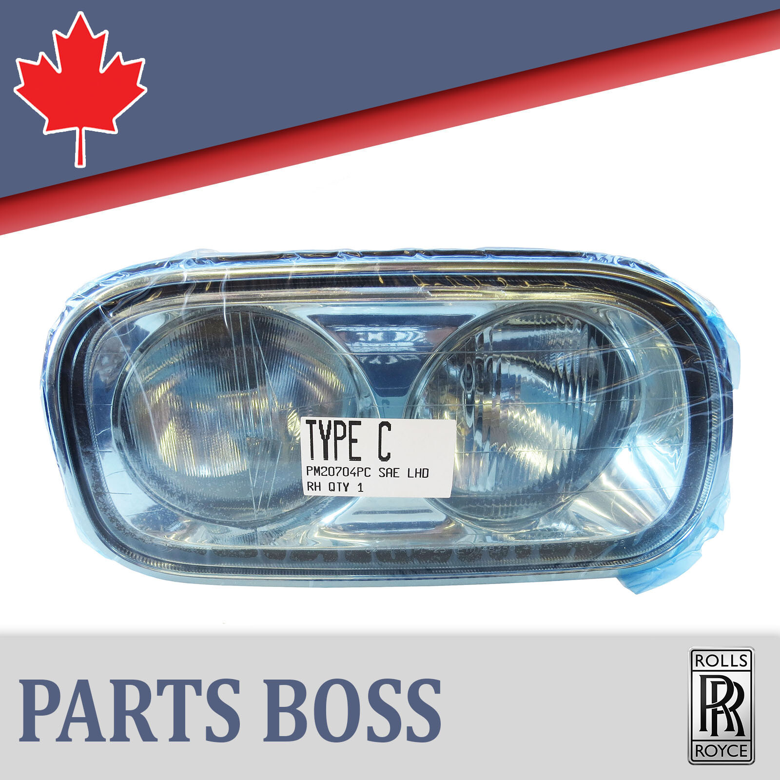 Rolls-Royce Corniche Silver Seraph 1999-2002 OEM NEW Headlight RH LHD