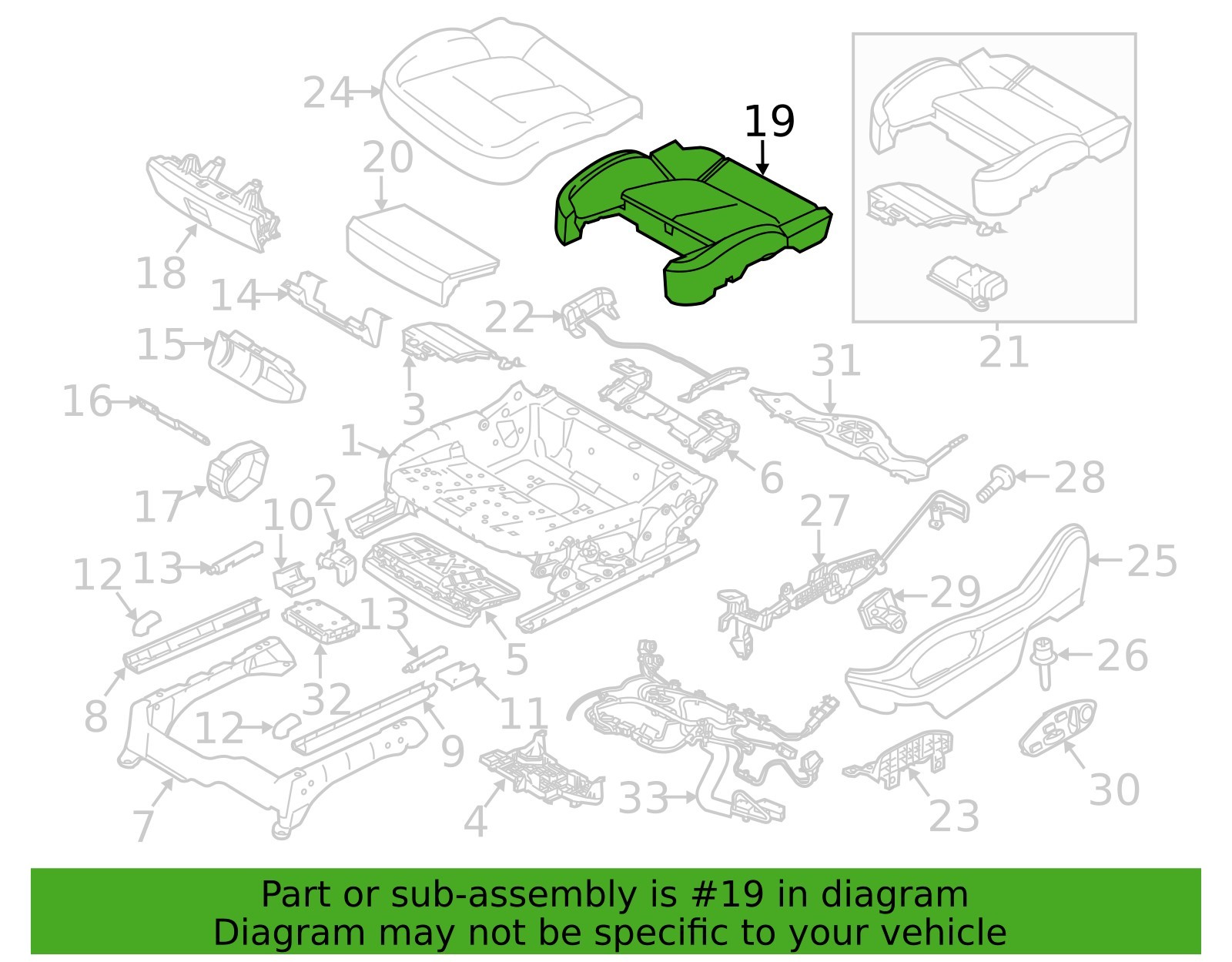 Porsche Cayenne Macan 2013-2025 OEM Seat Cushion Foam Pad Front Left - Image 19