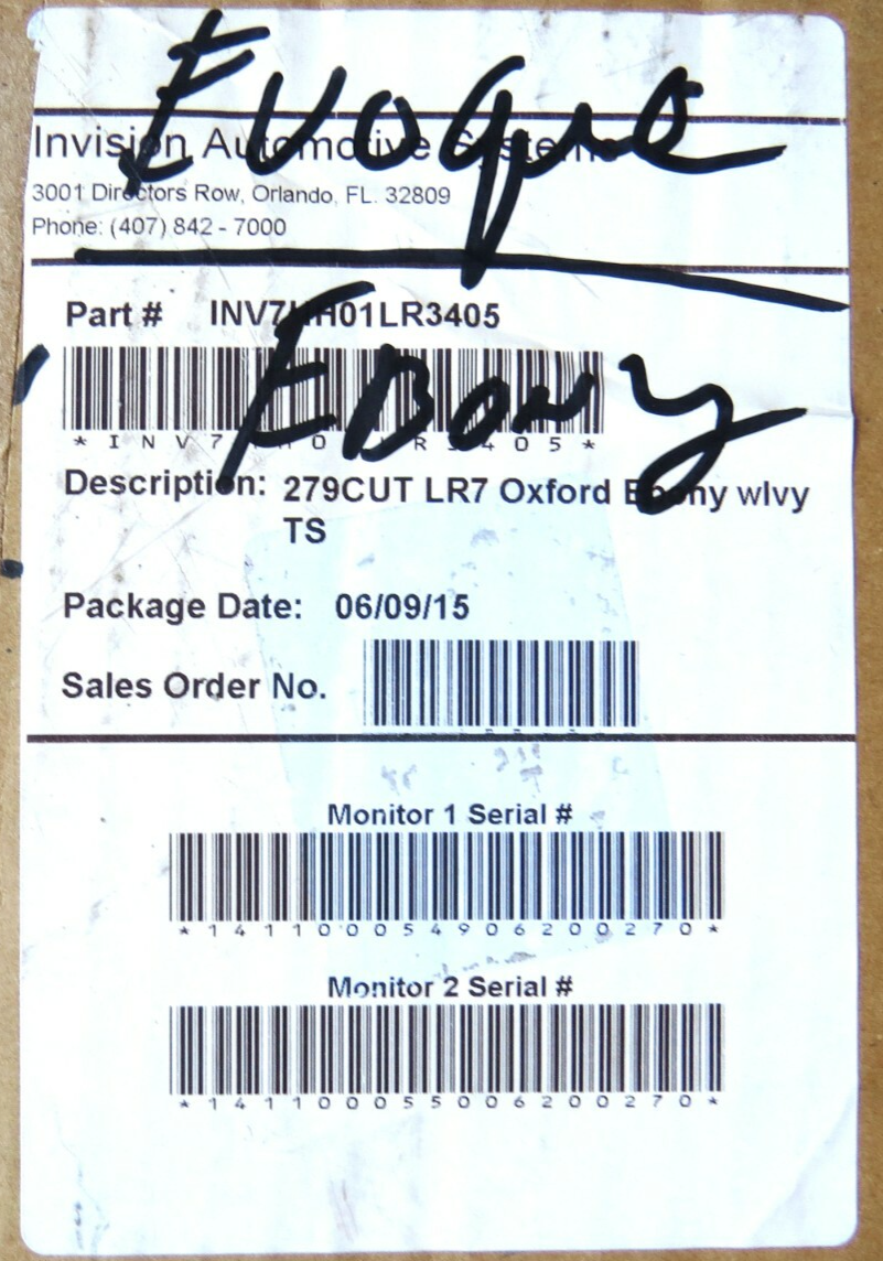 Range Rover Evoque 2015-2019 OEM NEW Headrest 7” LCD Monitor Pair Oxford Ebony - Image 11