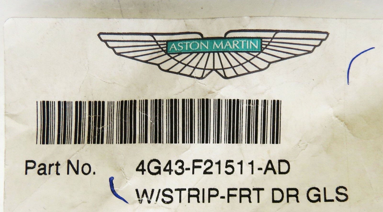 Aston Martin DB9 2004-2012 OEM NEW Weatherstrip Front Left (Driver Side) – Image 9
