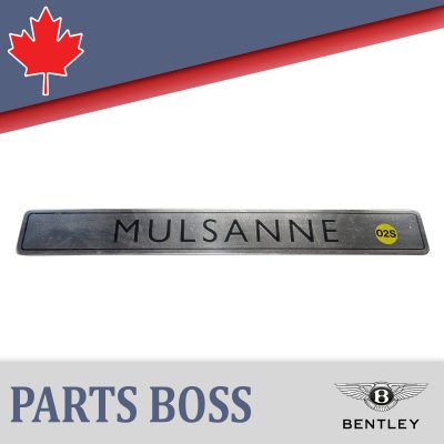 Bentley Mulsanne 2011-2020 OEM NEW Badge Emblem Door Sill Trim Plate