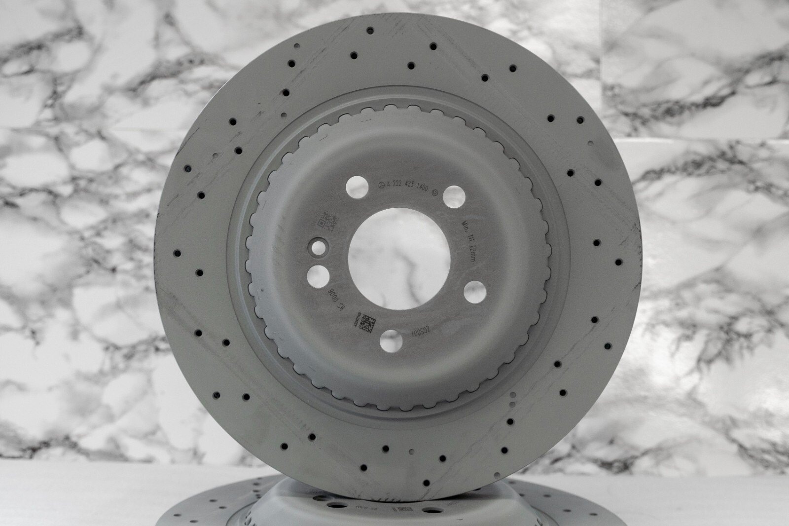 Mercedes S450 S550 S560 Brake disc rotor & pad set REAR OEM Genuine 2014-2020 - Image 8