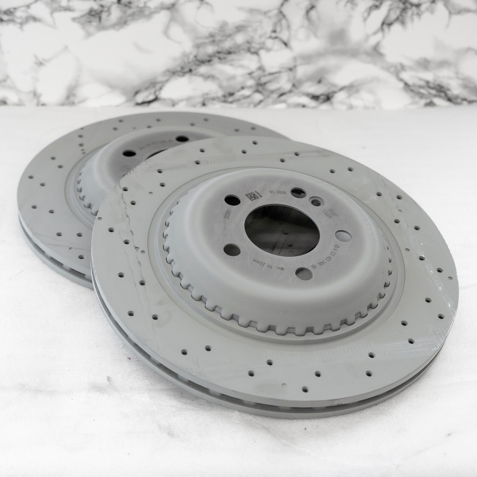 Mercedes S450 S550 S560 Brake disc rotor & pad set REAR OEM Genuine 2014-2020 - Image 13