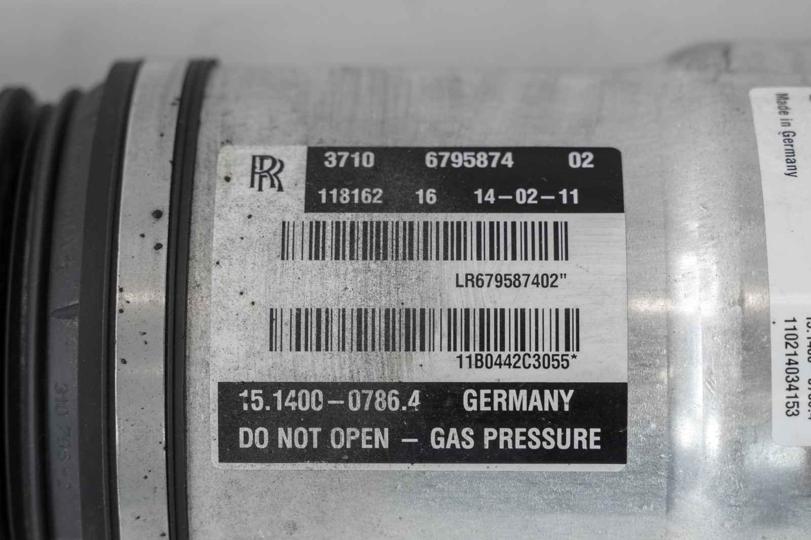 Rolls Royce Ghost Rear Right Passenger Air Spring Shock Absorber OEM 2009-2019 - Image 8