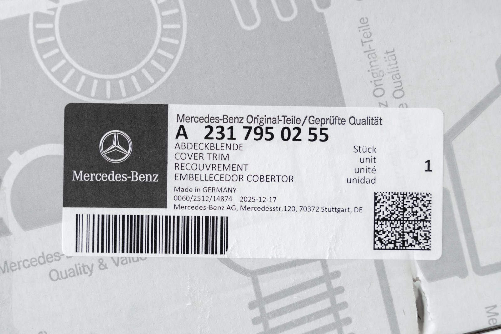 Mercedes SL400 SL550 SL63 SL65 Back Glass Reveal molding Rear Right OEM 13-2020 - Image 11