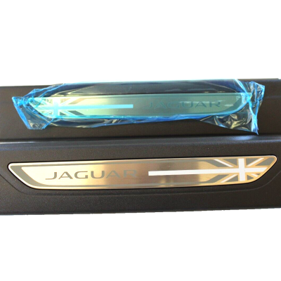 Jaguar XF 2016-2020 OEM NEW Front Door Sill Tread Plates Left & Right Black