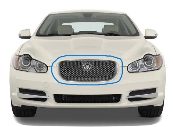 Jaguar XF XFR 2009-2011 OEM NEW Front Bumper Chrome Mesh Grille - Image 2