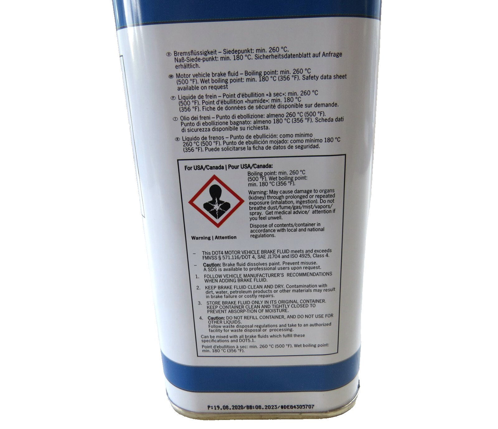 Porsche 356 911 912 914 924 928 944 968 986 1956-2005 OEM NEW Brake Fluid 1L - Image 6